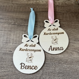 Első Karácsonyfa dísz - egyedi névvel - karácsony - karácsonyi lakásdekoráció - karácsonyfadíszek - Meska.hu