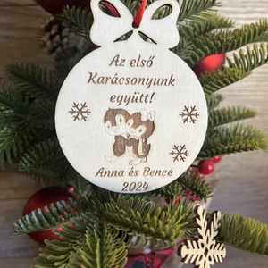 Karácsonyfadísz - első karácsony együtt  - Meska.hu
