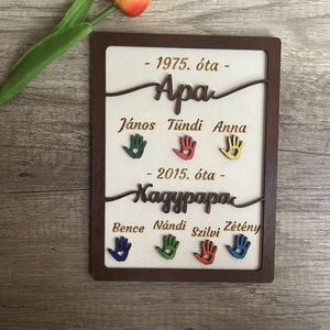 Nagypapa tábla, Otthon & Életmód, Dekoráció, Kép & Falikép, Táblakép, Gravírozás, pirográfia, MESKA