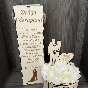 Szülőköszöntő szett , Esküvő, Emlék & Ajándék, Szülőköszöntő ajándék, Gravírozás, pirográfia, MESKA