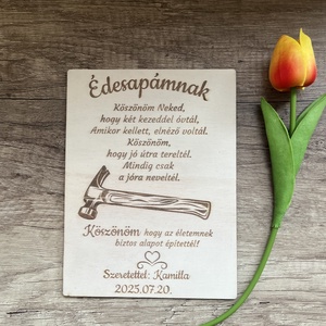 Szülőköszöntő tábla, Esküvő, Emlék & Ajándék, Szülőköszöntő ajándék, Gravírozás, pirográfia, MESKA
