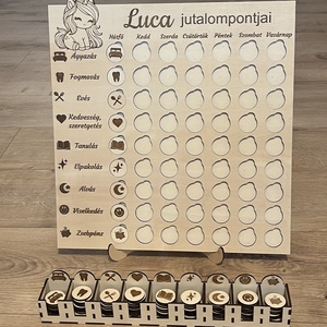 Jutalomtábla gyerekeknek , Játék & Sport, Motivációs jutalomtábla, Gravírozás, pirográfia, Személyre szabható egyedi névvel ellátott Jutalompont Tábla Gyerekeknek!  

Teljesen egyedire szabh..., MESKA