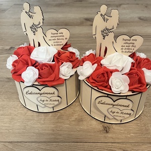 Szülőköszöntő rózsa box - esküvő - emlék & ajándék - szülőköszöntő ajándék - Meska.hu