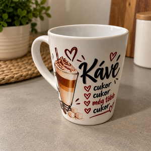 Latte bögre , Otthon & Életmód, Konyhafelszerelés, tálalás, Tálalás, Bögre & Csésze, Fotó, grafika, rajz, illusztráció, MESKA