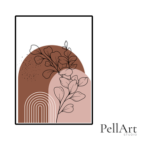 Modern Boho Absztrakt Falikép - Botanikai Illusztráció - Minimál Lakásdekoráció (A4 vagy Digitális) - művészet - grafika & illusztráció - digitális - Meska.hu