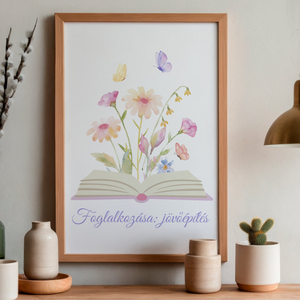 Akvarell Könyv Falikép � Egyedi ajándék pedagógusoknak, óvónőknek � Foglalkozása: jövőépítés, Művészet, Grafika & Illusztráció, Digitális, Fotó, grafika, rajz, illusztráció, MESKA