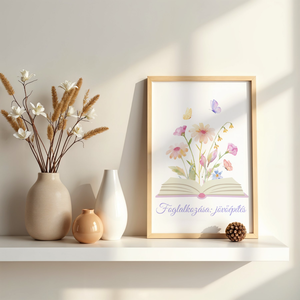 Akvarell Könyv Falikép � Egyedi ajándék pedagógusoknak, óvónőknek � Foglalkozása: jövőépítés - művészet - grafika & illusztráció - digitális - Meska.hu