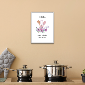Szarkasztikus konyhai poszter � sütök, mert gyilkolni nem helyes � Humoros otthoni dekoráció - művészet - grafika & illusztráció - digitális - Meska.hu