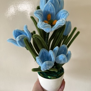 Tulipán cserépben - otthon & életmód - virágdekoráció - virágdíszek - virágdísz kaspóban - Meska.hu