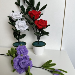 Kétfejű rózsa bimbóval - otthon & életmód - virágdekoráció - virágdíszek - virágdísz kaspóban - Meska.hu