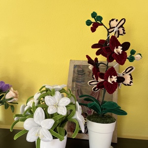 Prémium liliom virágkompozíció cserépben � elegáns lakásdekor / ajándék különleges alkalmakra - otthon & életmód - virágdekoráció - virágdíszek - virágdísz kaspóban - Meska.hu