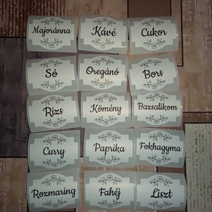 Fűszertartó cimke , Otthon & Életmód, Papír, írószer, Matrica, matrica csomag, Mindenmás, MESKA