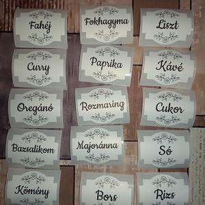 Fűszertartó fehér címke  - otthon & életmód - papír, írószer - matrica, matrica csomag - Meska.hu