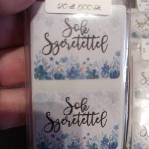 Sok szeretettel feliratú matrica , Otthon & Életmód, Papír, írószer, Matrica, matrica csomag, Mindenmás, MESKA