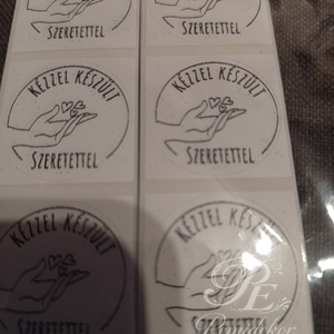 Kézzel készült szeretettel matrica  - otthon & életmód - papír, írószer - matrica, matrica csomag - Meska.hu