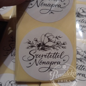 Boldog Nőnapot matrica , Kellékek & szerszámok, Dekorációs kellékek, Matricaív, Fotó, grafika, rajz, illusztráció, MESKA