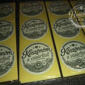 Köszönöm a vásárlást matrica  - kellékek & szerszámok - dekorációs kellékek - matricaív - Meska.hu