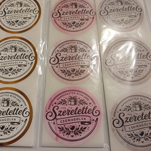 Szeretettel csomagolva matrica , Otthon & Életmód, Papír, írószer, Matrica, matrica csomag, , MESKA