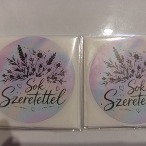 Sok Szeretettel feliratú matrica , Otthon & Életmód, Papír, írószer, Matrica, matrica csomag, , MESKA