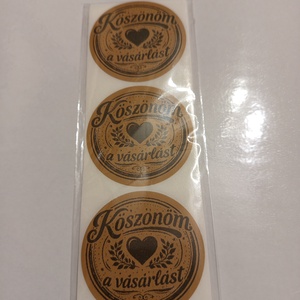 Köszönöm szépen a vásárlást feliratú matrica , Otthon & Életmód, Papír, írószer, Matrica, matrica csomag, , MESKA