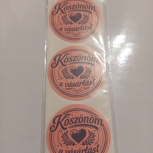 Köszönöm a vásárlást feliratú matrica , Otthon & Életmód, Papír, írószer, Matrica, matrica csomag, , MESKA