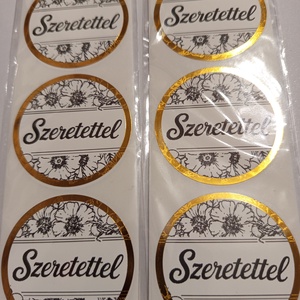 Szeretettel feliratú matrica , Otthon & Életmód, Papír, írószer, Matrica, matrica csomag, , MESKA