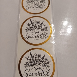 Sok Szeretettel feliratú matrica , Otthon & Életmód, Papír, írószer, Matrica, matrica csomag, , MESKA