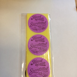 Kézzel készült szeretettel feliratú matrica., Kellékek & szerszámok, Dekorációs kellékek, Matricaív, , MESKA