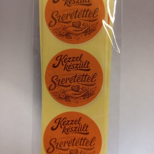 Kézzel készült szeretettel feliratú matrica., Kellékek & szerszámok, Dekorációs kellékek, Matricaív, , MESKA