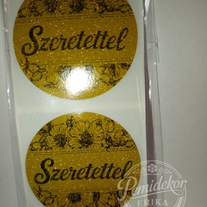 Szeretettel feliratú matrica  - otthon & életmód - papír, írószer - matrica, matrica csomag - Meska.hu