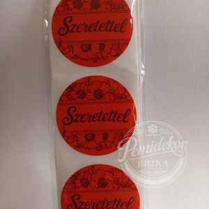 Szeretettel feliratú matrica , Otthon & Életmód, Papír, írószer, Matrica, matrica csomag, , MESKA