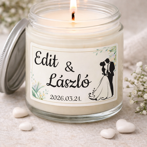 Elegáns Esküvői Köszönetajándék Matrica � 5x3 cm (Víz- és Olajálló), Esküvő, Meghívó & Kártya, Esküvői borítékzáró matrica, , MESKA