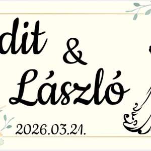 Elegáns Esküvői Köszönetajándék Matrica � 5x3 cm (Víz- és Olajálló) - esküvő - meghívó & kártya - esküvői borítékzáró matrica - Meska.hu