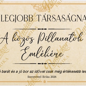 Elegáns Személyre Szabott Boroscímke (Vízálló) - esküvő - emlék & ajándék - köszönőajándék - Meska.hu