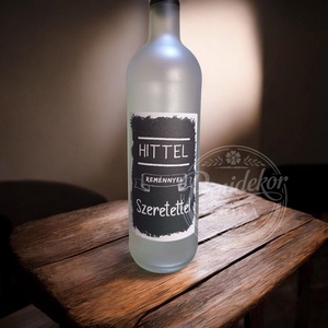 Rusztikus Hittel, Reménnyel matrica szett, Karácsony, Karácsonyi lakásdekoráció, Karácsonyi ablakdíszek, ablakmatricák, , MESKA