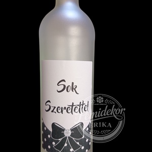 Sok Szeretettel � Elegáns Masnis-pöttyös Címkék, Esküvő, Meghívó & Kártya, Esküvői borítékzáró matrica, , MESKA