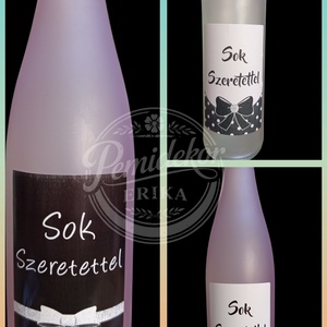 Sok Szeretettel � Elegáns Masnis-pöttyös Címkék - esküvő - meghívó & kártya - esküvői borítékzáró matrica - Meska.hu