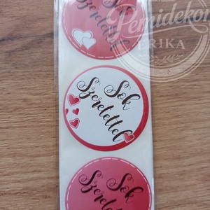 Sok Szeretettel  kerek matrica (5 cm) � 20 db., Kellékek & szerszámok, Dekorációs kellékek, Matricaív, , MESKA
