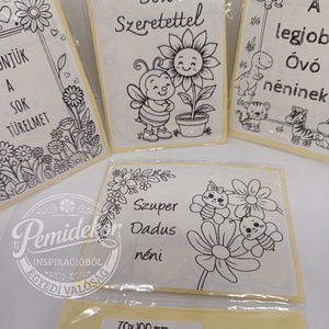 Színezhető Egyedi Matricák � Kézműves ajándékkísérők óvodásoknak, kisiskolásoknak., Kellékek & szerszámok, Dekorációs kellékek, Matricaív, , MESKA