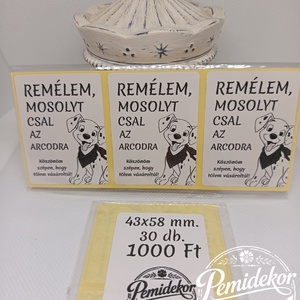 Dalmata köszönöm matrica, Kellékek & szerszámok, Dekorációs kellékek, Matricaív, , MESKA