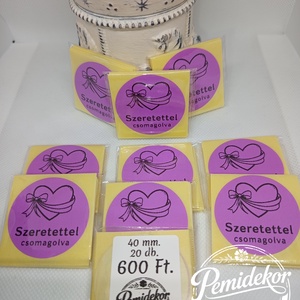 Szeretettel csomagolva matrica csomag , Kellékek & szerszámok, Dekorációs kellékek, Matricaív, , MESKA