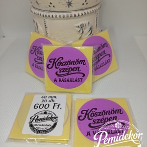 Köszönöm szépen a vásárlást matrica csomag , Kellékek & szerszámok, Dekorációs kellékek, Matricaív, , MESKA