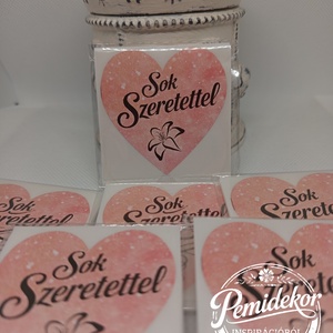 Sok Szeretettel matrica csomag , Kellékek & szerszámok, Dekorációs kellékek, Matricaív, , MESKA