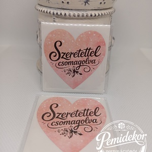 Szeretettel csomagolva matrica csomag , Kellékek & szerszámok, Dekorációs kellékek, Matricaív, , MESKA