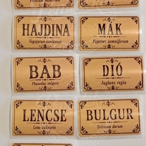Vintage Herbárium stílusú kraft fűszercimke.KAMRA - kellékek & szerszámok - dekorációs kellékek - matricaív - Meska.hu