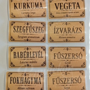 Fűszercimke retro patika stillusban.  - kellékek & szerszámok - dekorációs kellékek - matricaív - Meska.hu