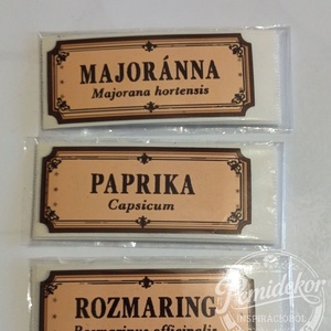 Retro stílusú kraft jellegű fűszeres címkék. - Meska.hu