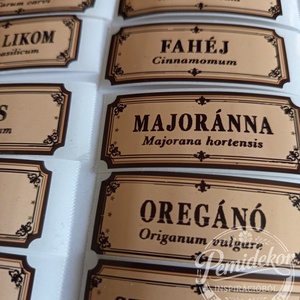 Retro stílusú kraft jellegű fűszeres címkék. - kellékek & szerszámok - dekorációs kellékek - matricaív - Meska.hu