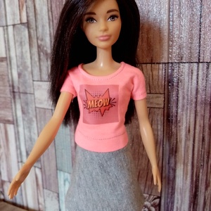 Barbie póló szoknyával - játék & sport - baba & babaház - babaruha, babakellék - Meska.hu