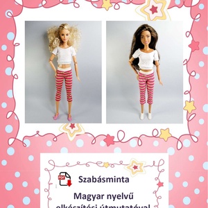 Barbie ruha szabásminta - póló+leggings - Meska.hu